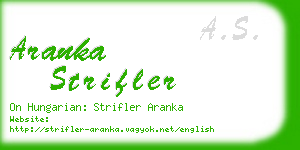 aranka strifler business card